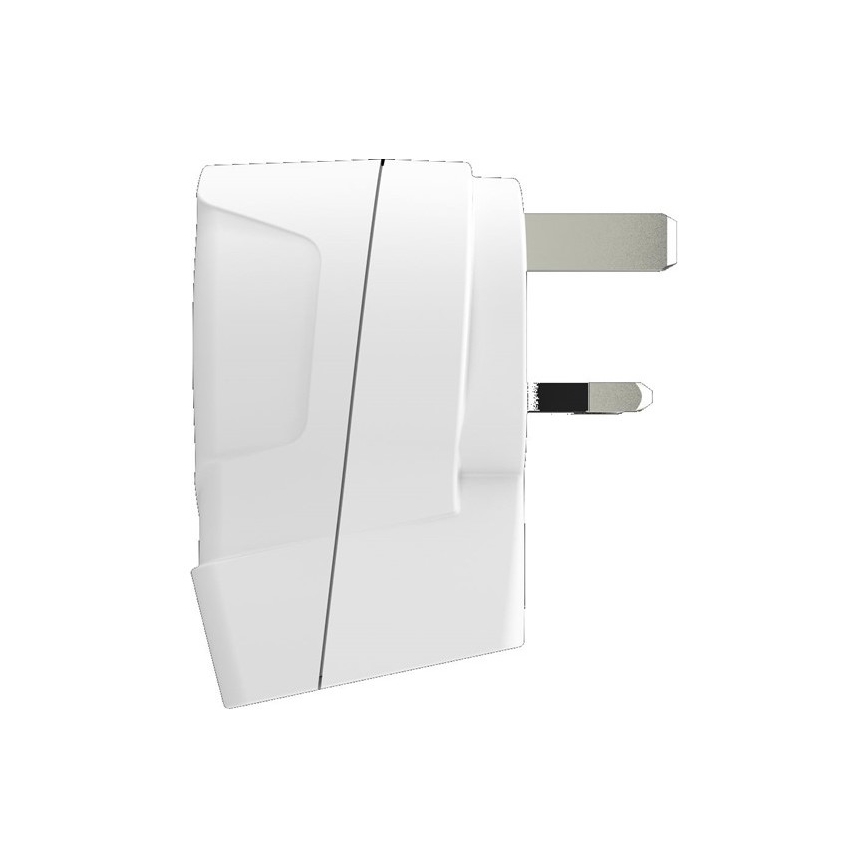Solight PA28USB - Matkasovitin UK 230V + 2x USB -portti
