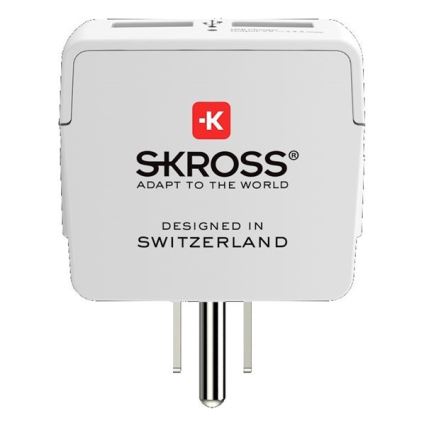 Solight PA29USB - Matkasovitin USA: n 230V + 2x USB-portti