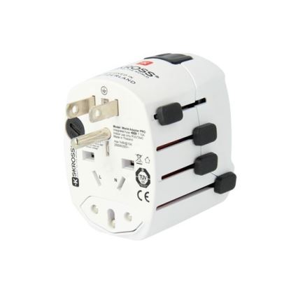 Yleismatkasovitin koko maailmalle 230V + USB-portti