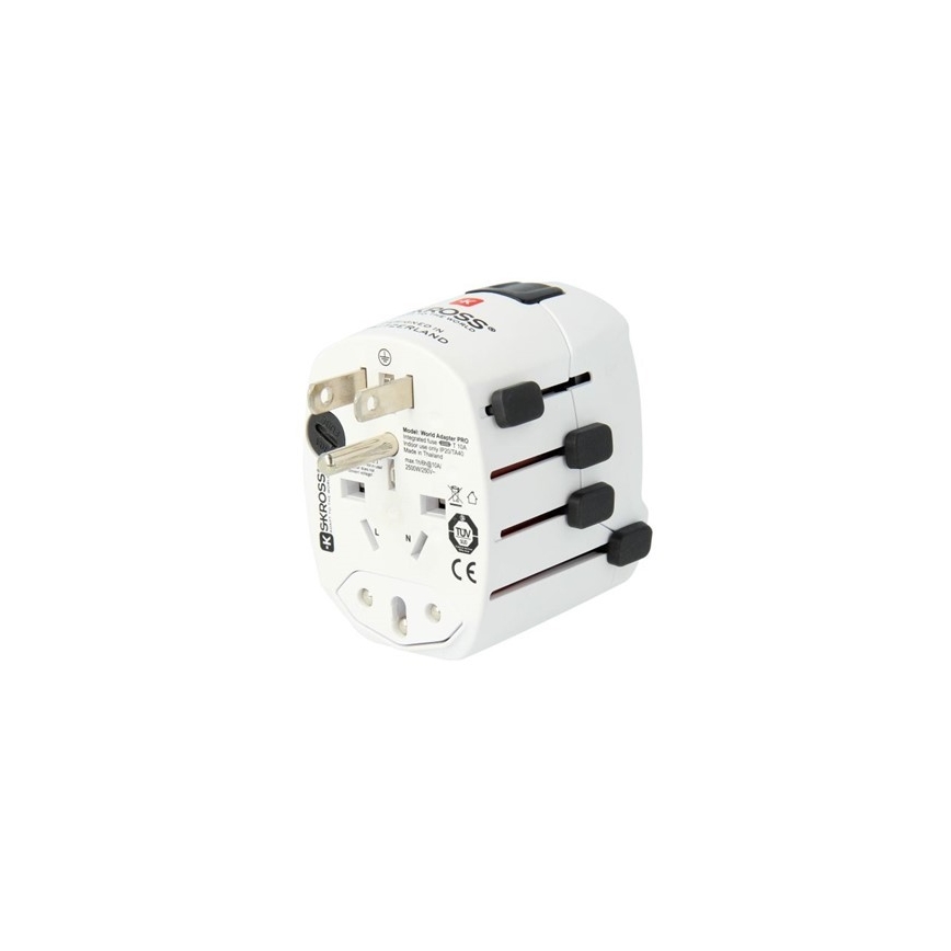 Yleismatkasovitin koko maailmalle 230V + USB-portti