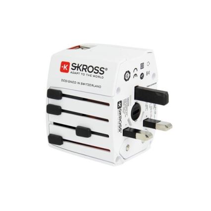 Solight PA48 - kansainvälinen matkasovitin 230V + 2x USB-portti