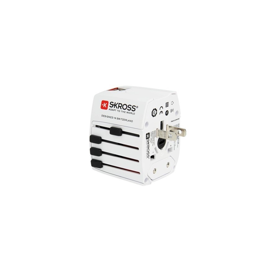 Solight PA48 - kansainvälinen matkasovitin 230V + 2x USB-portti