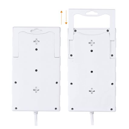 Jatkojohto virtakytkimellä 8Z Tyyppi E + 1xUSB-A + 1xUSB-C 2m valkoinen