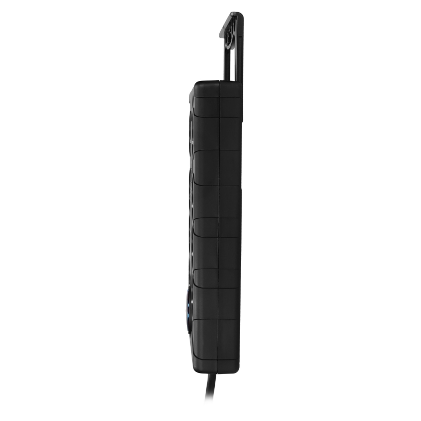 Jatkojohto virtakytkimellä 8Z Tyyppi E + 1xUSB-A + 1xUSB-C 2m musta