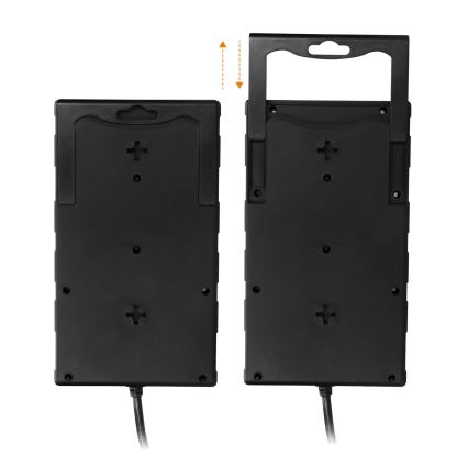 Jatkojohto virtakytkimellä 8Z Tyyppi E + 1xUSB-A + 1xUSB-C 2m musta