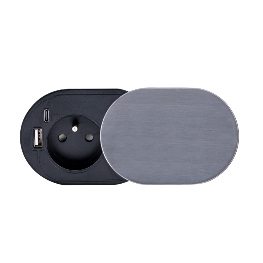 Sisäänrakennettu pistoke 1Z + USB A+C