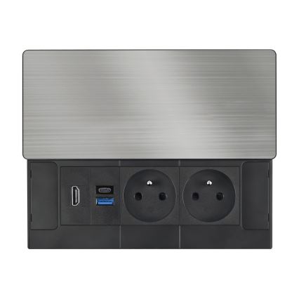 Upotettava pistorasia 20W 2 pistorasiaa + USB-A + USB-C + HDMI