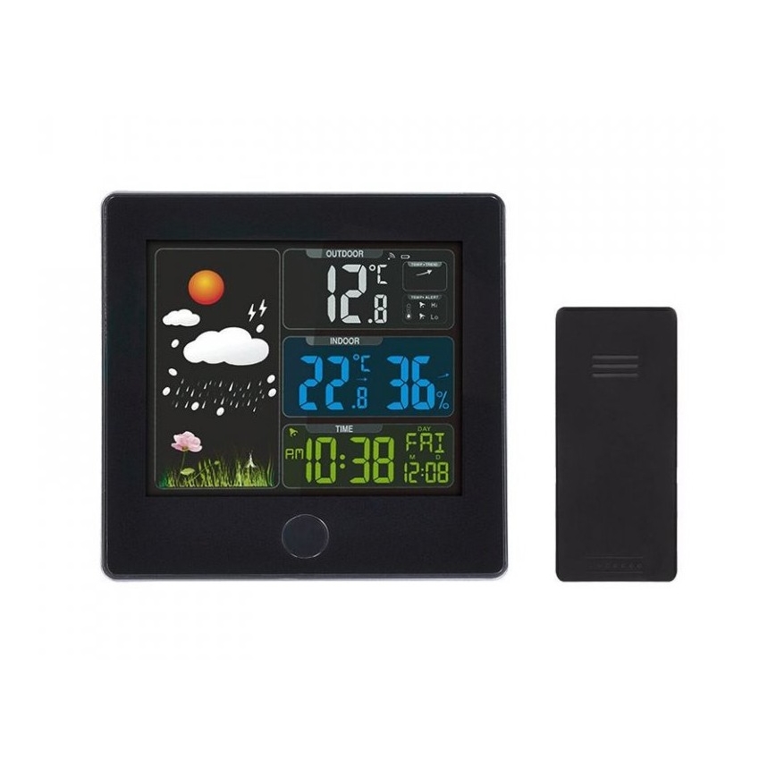 Sääasema LCD-näytöllä 230V musta