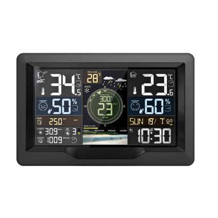 Ammattimainen sääasema värikkäällä LCD-näytöllä 5V/2xAA + 3xAA + 2xAA Wi-Fi Tuya