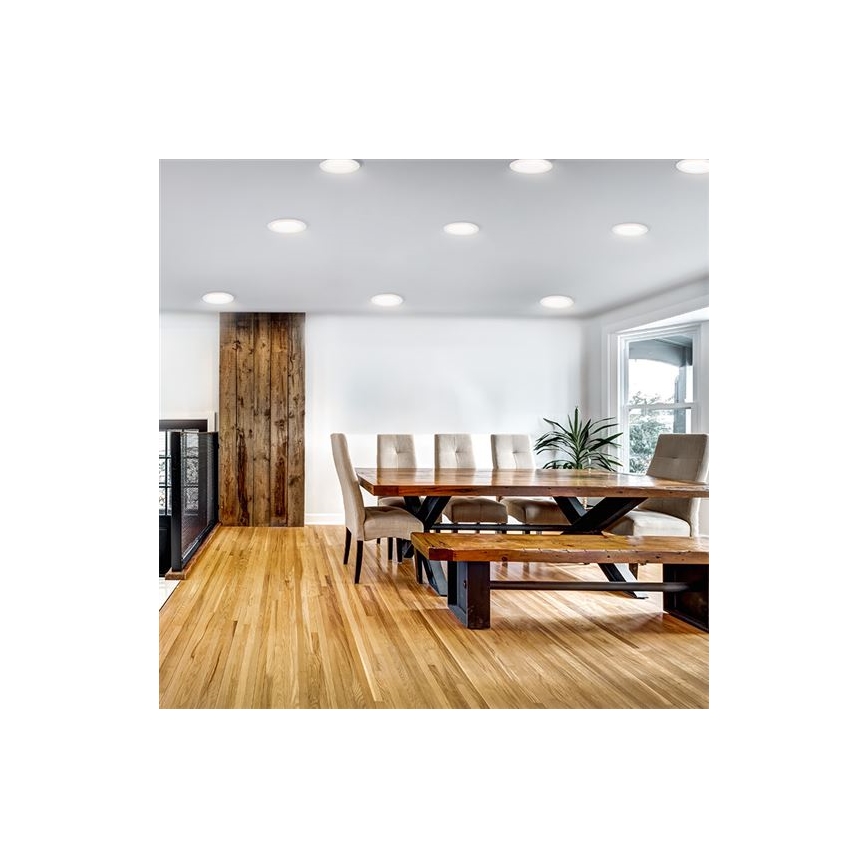 LED-upotettava kattovalaisin LED/12W/230V 3000/4000/6000K halkaisija 17 cm valkoinen