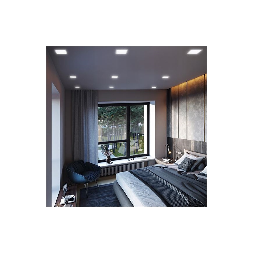 LED upotettava kattovalaisin LED/18W/230V 3000/4000/6000K 22,5x22,5 cm valkoinen