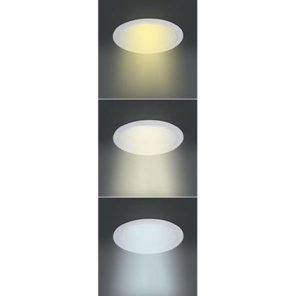 LED-upotettava valaisin 6W 230V 3000/4000/6000K Ø 12 cm valkoinen