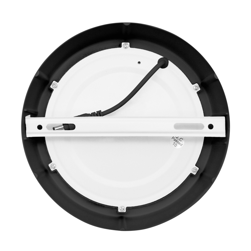 LED Kattovalo LED/12W/230V 3000/4000/6000K musta pyöreä