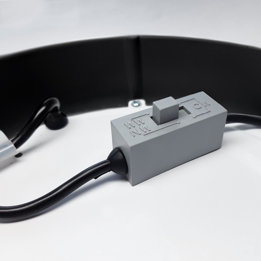 LED Kattovalo LED/12W/230V 3000/4000/6000K musta neliö