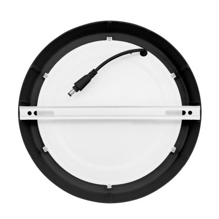 LED Kattovalo LED/18W/230V 3000/4000/6000K musta pyöreä