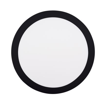 LED Kattovalo LED/24W/230V 3000/4000/6000K musta pyöreä
