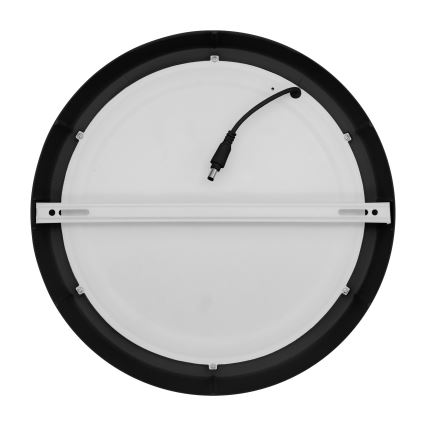 LED Kattovalo LED/24W/230V 3000/4000/6000K musta pyöreä