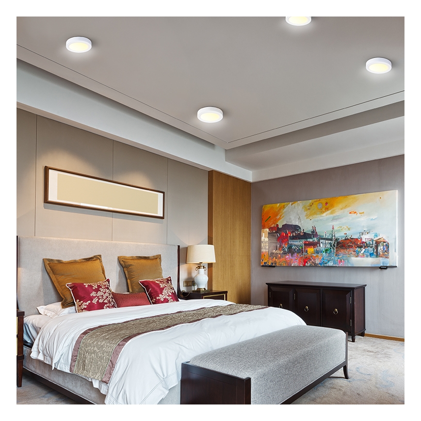LED-kattovalaisin, 24W/230V, 3000/4000/6000 K, halkaisija 30 cm, valkoinen
