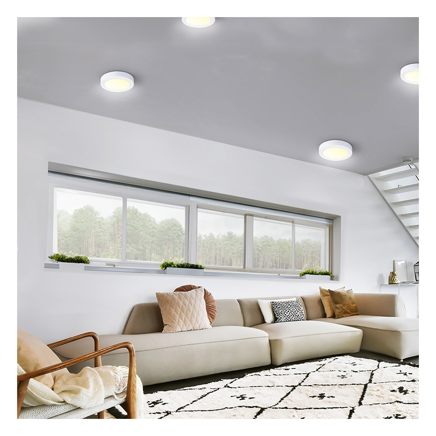 LED-kattovalaisin, 24W/230V, 3000/4000/6000 K, halkaisija 30 cm, valkoinen