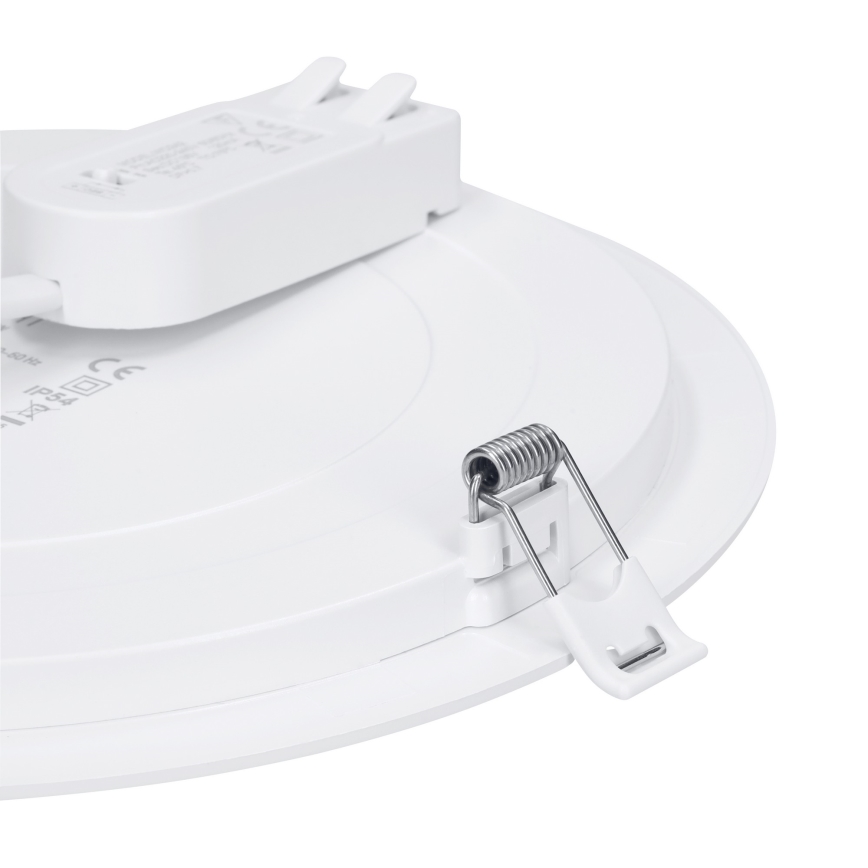 LED pinta- tai uppoasennettava paneeli 2-in-1 24W/230V 3000/4000/6000K Ø 30 cm IP54 hopea