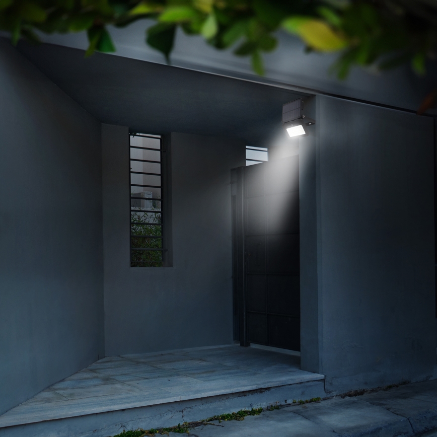LED Himmennettävä aurinko valonheitin kanssa motion ja dusk sensori LED/6W/2200 mAh 3000/4000/6500K IP65