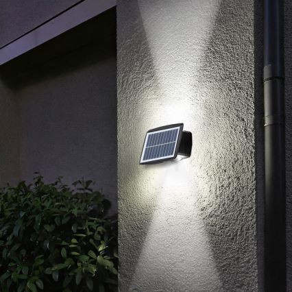LED Aurinkokäyttöinen seinävalaisin LED/3,7V IP44 1200 mAh