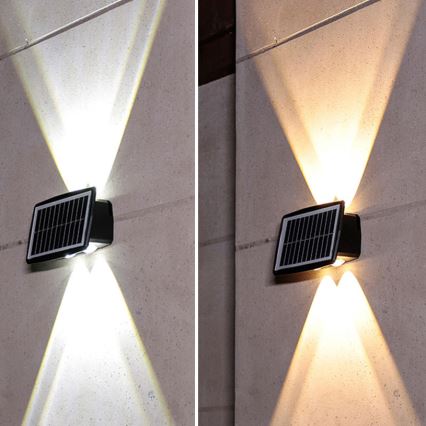 LED Aurinkokäyttöinen seinävalaisin LED/3,7V IP44 1200 mAh