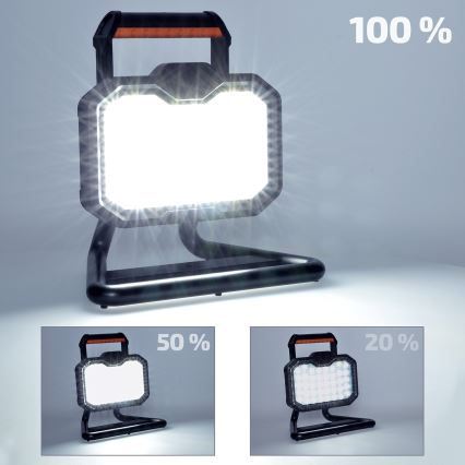 LED Himmennettävä rechargeable valonheitin LED/20W/4400 mAh 4000K IP54