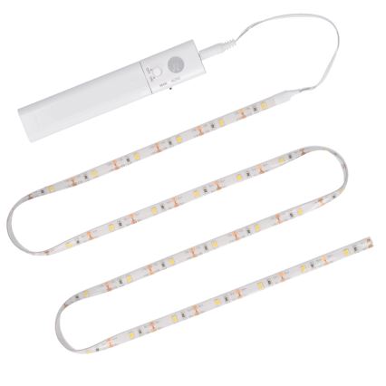 LED-nauha anturilla 4xAAA 3000K 1m