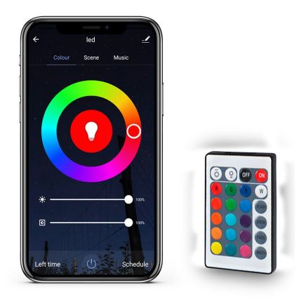 LED-RGB-himmennettävä nauha LED/20W/230V 5m IP65 Tuya + kaukosäädin