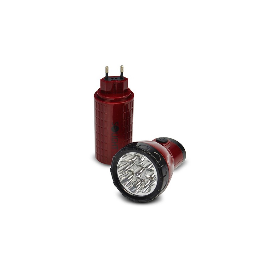 Ladattava LED-taskulamppu 9xLED/4V 800mAh plug-in