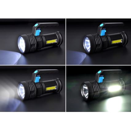 Ladattava LED-taskulamppu LED/6W/800 mAh 3,7V IP44