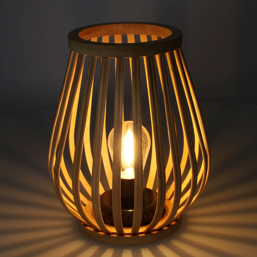 LED Koristeellinen pöytävalaisin LED/2xAA bambu