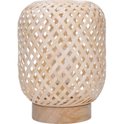 LED Koristeellinen pöytävalaisin BOHO LED/2xAAA rottinki