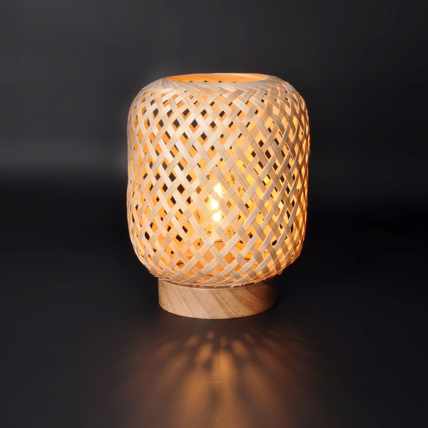 LED Koristeellinen pöytävalaisin BOHO LED/2xAAA rottinki