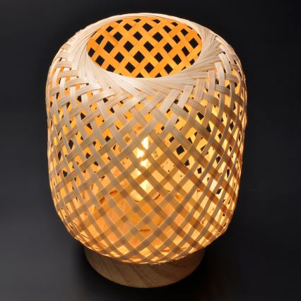 LED Koristeellinen pöytävalaisin BOHO LED/2xAAA rottinki