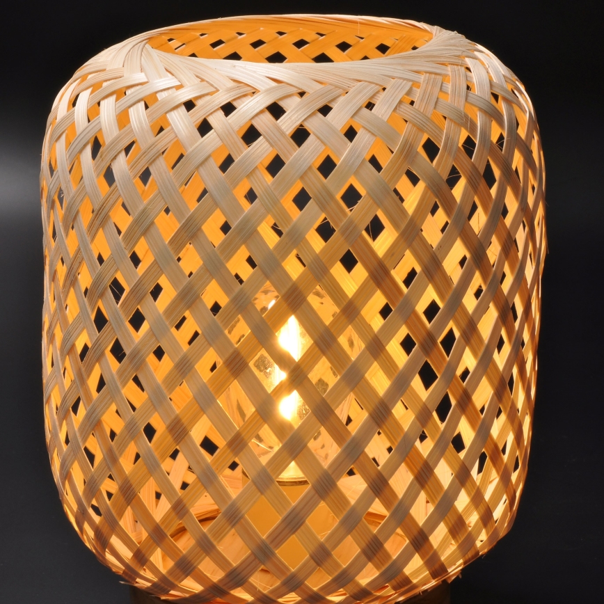 LED Koristeellinen pöytävalaisin BOHO LED/2xAAA rottinki