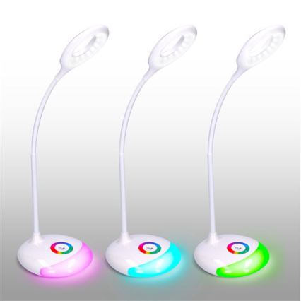LED RGB Himmennettävä ja ladattava pöytälamppu LED/5W/5V 1800 mAh