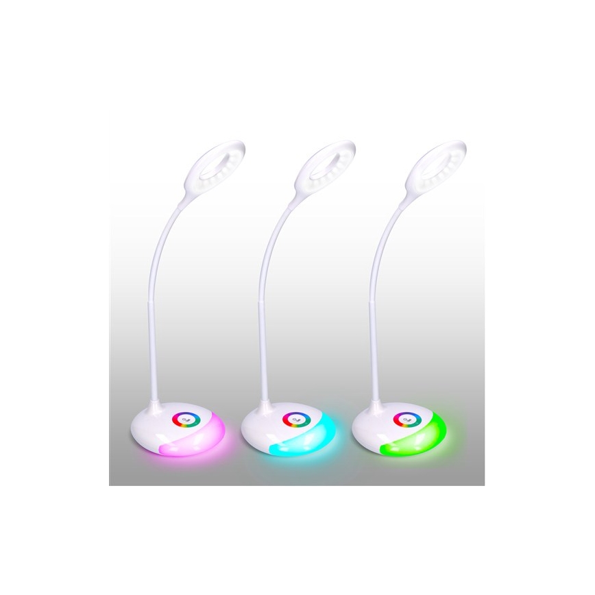 LED RGB Himmennettävä ja ladattava pöytälamppu LED/5W/5V 1800 mAh