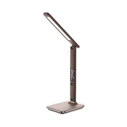 Himmennettävä LED-pöytävalaisin näytöllä LED/9W/230V ruskea