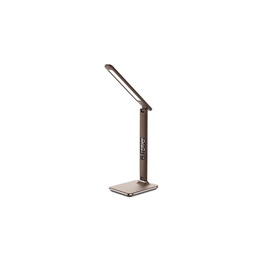 Himmennettävä LED-pöytävalaisin näytöllä LED/9W/230V ruskea