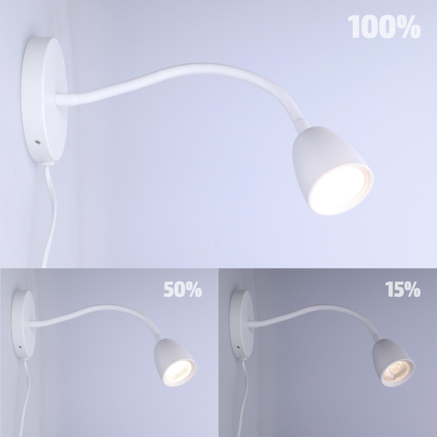 LED Himmenntettäv pieni seinä lamppu LED/4W/230V
