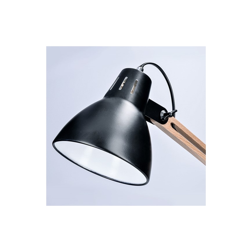 Pöytävalaisin FALUN 1xE27/25W/230V musta/tammi