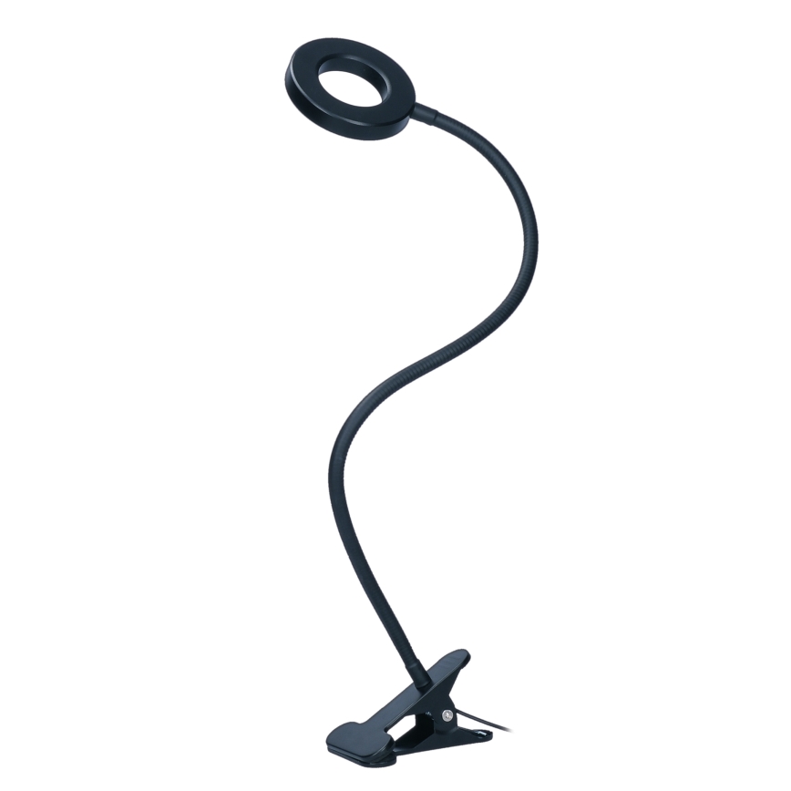 Himmennettävä LED-pöytävalaisin klipsillä LED/8W/230V 3000/4000/5000K musta