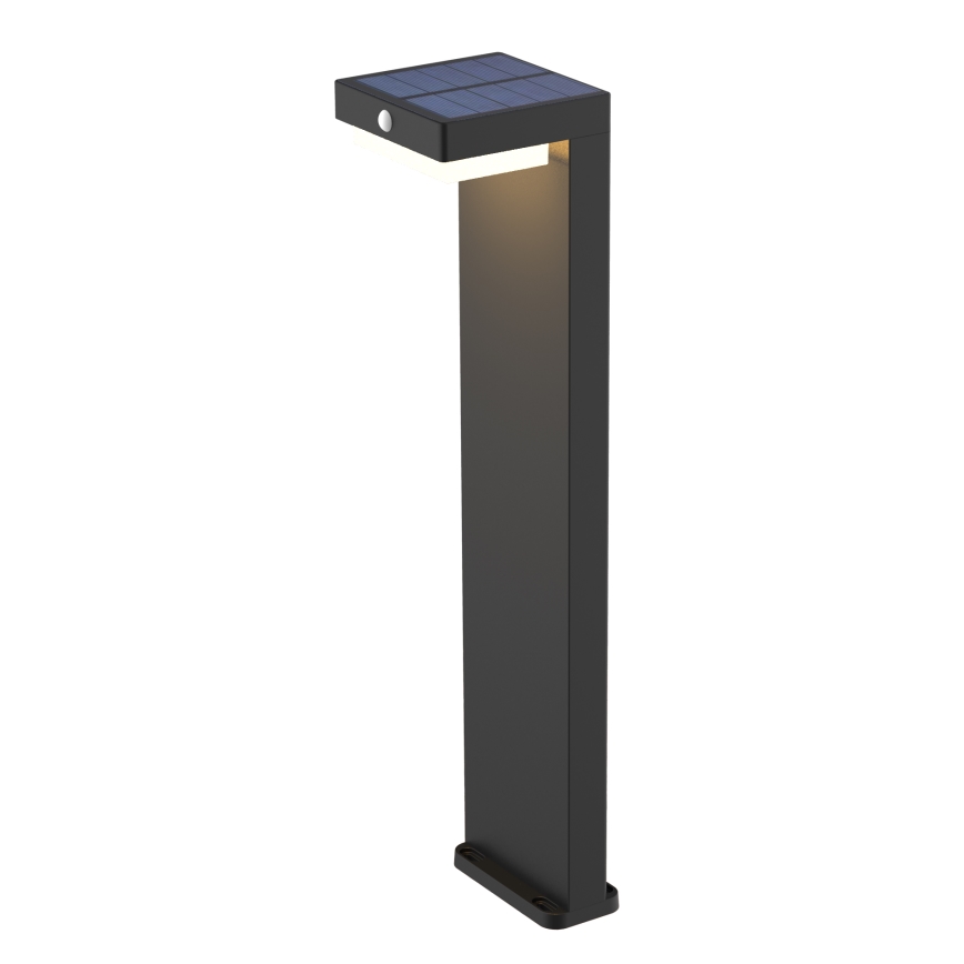 LED-aurinkolamppu liike- ja hämärätunnistimella PALERMO LED/5W/2000 mAh IP54 musta