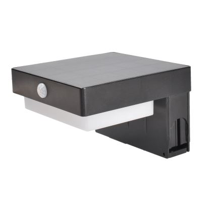 LED-aurinkolamppu liike- ja hämärätunnistimella PALERMO LED/5W/2000 mAh IP54 musta