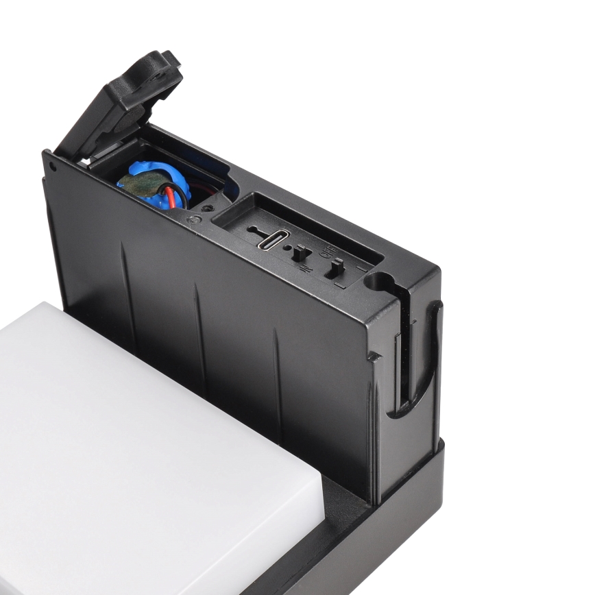 LED-aurinkolamppu liike- ja hämärätunnistimella PALERMO LED/5W/2000 mAh IP54 musta