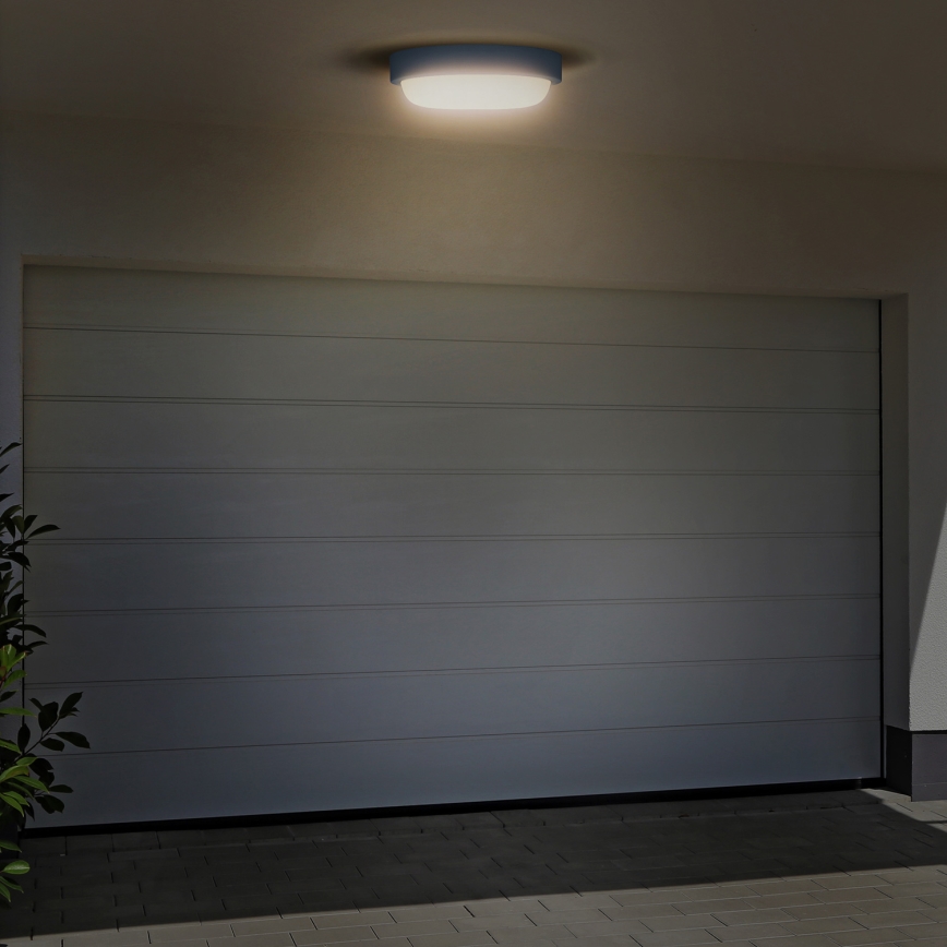 LED-ulkoseinävalaisin LED/13W/230V 4000K IP54 harmaa pyöreä