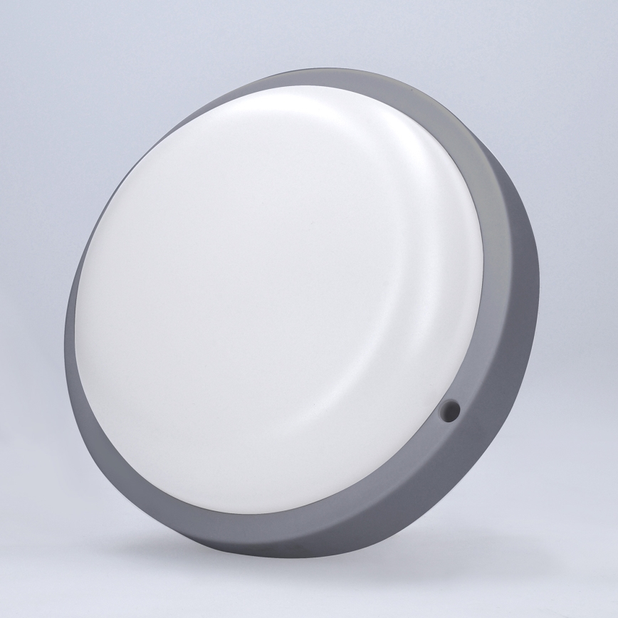 LED-ulkoseinävalaisin LED/13W/230V 4000K IP54 harmaa pyöreä