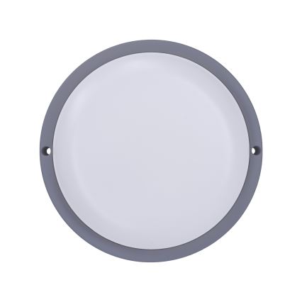 LED-ulkoseinävalaisin LED/13W/230V 4000K IP54 harmaa pyöreä